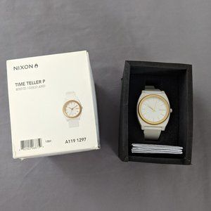 Nixon Time Teller P Watch White Gold